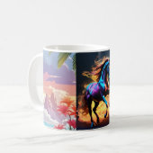Elegant Swirl Horse Mok ontwerp (Voorkant links)