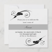 Elegant Swirl Invitation Kaart (Voorkant)