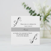 Elegant Swirl Invitation Kaart (Staand voorkant)