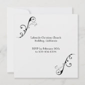 Elegant Swirl Invitation Kaart (Achterkant)