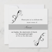 Elegant Swirl Invitation Kaart (Voorkant)