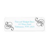 Elegant Swirl Mailing Labels Sjabloon (Voorkant)