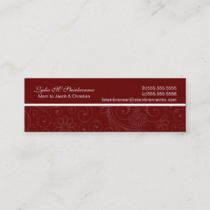 Elegant Swirl-mammikaarten Contactkaartje