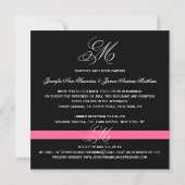 Elegant Swirl Monogram Wedding Invitations Kaart (Achterkant)