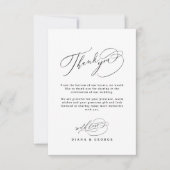 Elegant Swirl Script Eenvoudige Trouw Bedankkaart (Voorkant)