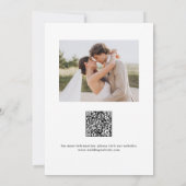 Elegant swirl script photo wedding save the date (Achterkant)