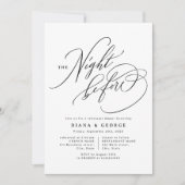 Elegant Swirl Script Simple Rehearsal Dinner Kaart (Voorkant)