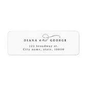 Elegant Swirl Script Simple return address label (Voorkant)