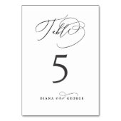 Elegant Swirl Script Simple Wedding Kaart (Achterkant)