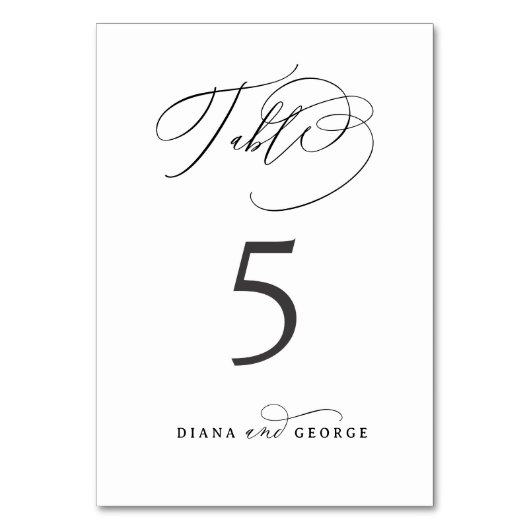 Elegant Swirl Script Simple Wedding Kaart (Achterkant)