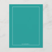 Elegant Swirl Turquoise-accommodatiekaart Informatiekaartje (Achterkant)