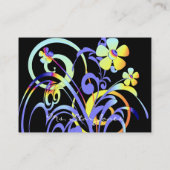 Elegant Swirl Visitekaartje - Blauw en Geel (Achterkant)