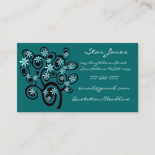 Elegant Swirl Visitekaartje - Cust.. - Gepersonali (Voorkant)