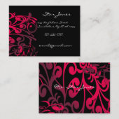 Elegant Swirl Visitekaartje -Paarse - (Voorkant / Achterkant)