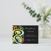 Elegant Swirl Visitekaartje - Sinaasappels (Staand voorkant)