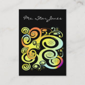 Elegant Swirl Visitekaartje - Sinaasappels (Achterkant)