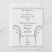 Elegant Swirl Wedding Invitation Bedankkaart (Voorkant)