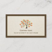 Elegant Swirl Whimsical Tree Classy Professional Visitekaartje (Achterkant)