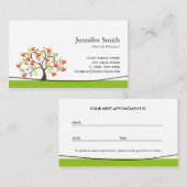 Elegant Swirl Wish Tree symbool - Afspraak Afsprakenkaartje (Voorkant / Achterkant)