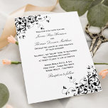 Elegant Swirls Black & White Wedding Invitations Kaart<br><div class="desc">Deze elegante uitnodigingen voor een zwarte en witte bruiloft zijn perfect voor elk stel dat een romantisch modern huwelijk plant. Deze uitnodigingen kunnen gepersonaliseerd worden voor je speciale gelegenheid en maken de perfecte aankondiging voor elke bruiloft,  vrijgezellenfeest,  verlofpartij,  verjaardagsfeest en nog veel meer.</div>