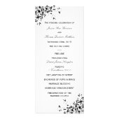Elegant Swirls Black & White Wedding Program Reclamekaart (Voorkant)