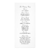 Elegant Swirls Black & White Wedding Program Reclamekaart (Achterkant)