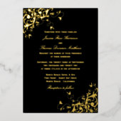 Elegant Swirls Classic Wedding Real Folie Uitnodiging (Voorkant)