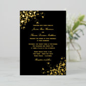 Elegant Swirls Classic Wedding Real Folie Uitnodiging (Staand Voorkant)