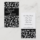 Elegant Swirls Damask Custom Visitekaartjes (Voorkant / Achterkant)