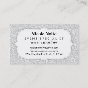 Elegant Swirls Event Specialist Visitekaartje