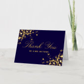 Elegant Swirls Foto bruiloft Hartelijk dank Folie Wenskaart (Voorkant)