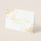 Elegant Swirls Foto Weddenschap Hartelijk dank Folie Kaarten (Voorkant)