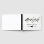 Elegant Swirls Pensioenfeest Gastenboek (Volledig)