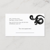 Elegant Swirls Salon Afsprakenkaartje (Achterkant)