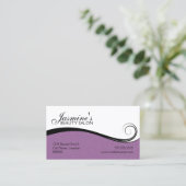 Elegant Swirls Salon Lavender Afsprakenkaartje (Staand voorkant)
