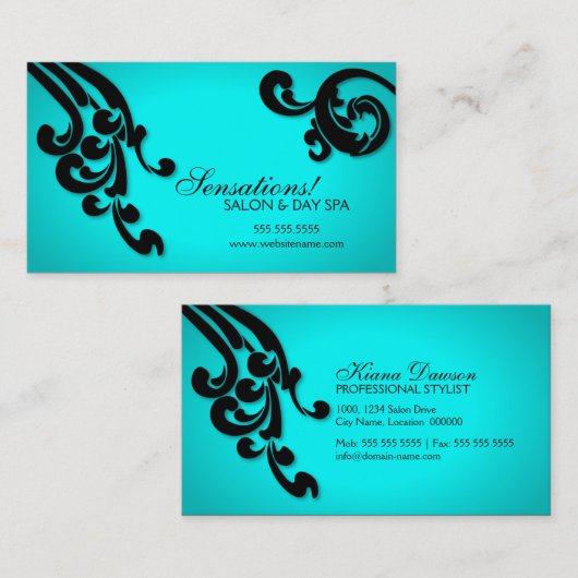 Elegant Swirls Visitekaartje (Voorkant / Achterkant)