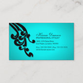Elegant Swirls Visitekaartje (Achterkant)