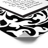 Elegant Swirls Wedding 16 Table Seating Chart Poster (Hoek)