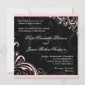 Elegant Swirls Wedding Invitation - CUSTOM Kaart (Voorkant)