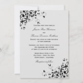Elegant Swirls Wedding Invitations Kaart (Voorkant)