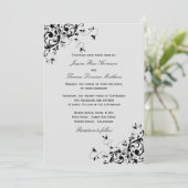 Elegant Swirls Wedding Invitations Kaart (Staand voorkant)