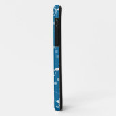 Elegant  Swirly Blue Floral iPhone Case (Achterkant/links)