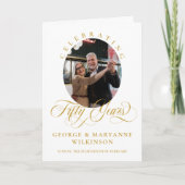 Elegant Swirly Script 50th Wedding Jubileum (Voorkant)