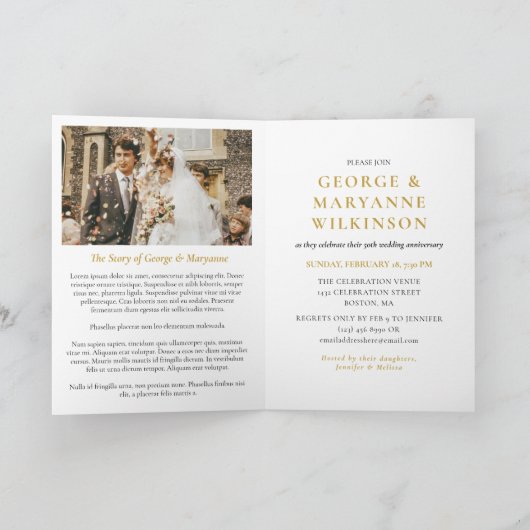 Elegant Swirly Script 50th Wedding Jubileum (Binnen)