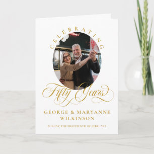 Elegant Swirly Script 50th Wedding Jubileum