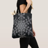 Elegant symmetrisch kerstontwerp tote bag (Dichtbij)
