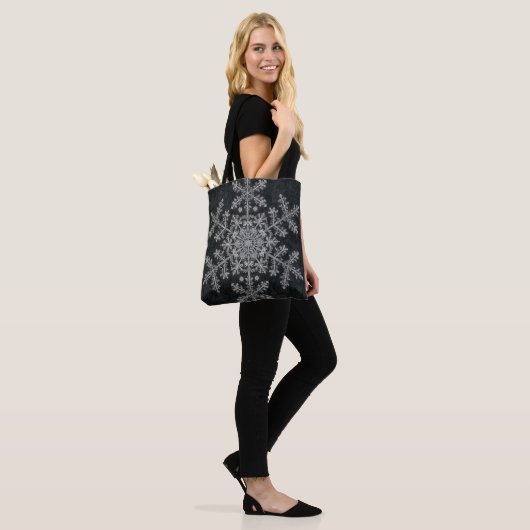 Elegant symmetrisch kerstontwerp tote bag (Op model)