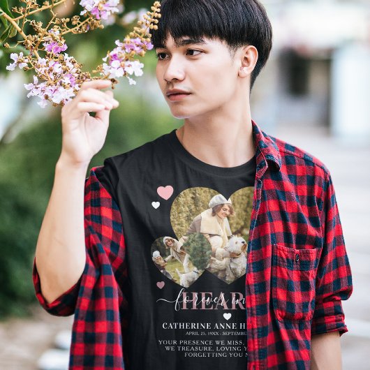 Elegant Sympathie citeert foto's van het hart Memo T-shirt