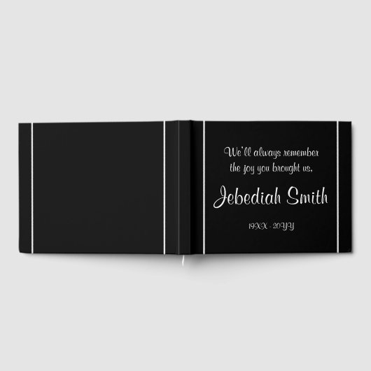 Elegant Sympathie Funeral Guestbook Gastenboek (Volledig)