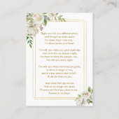 Elegant Sympathie Funeral Memorial Prayer Kaarten Visitekaartje (Achterkant)